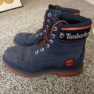 Timberland Blue/Orange Leather Boots